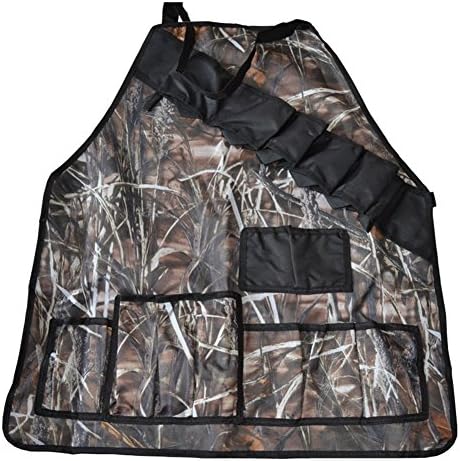 Professional BBQ Grill Apron with Tool Pockets and Beer/Spice Bottles Holder(Camo)