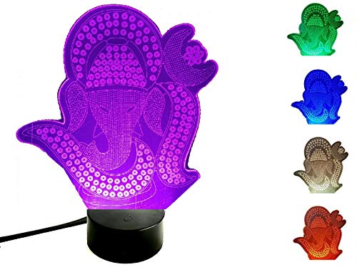 3D Smart Table lamp with Interesting 7 Different Color Changing Mode (Bhagwan Ganesh)