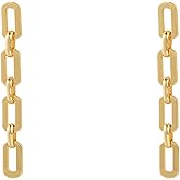 Solighter Gold Silver Long Square Chain Stud Earrings for Women Geometric Chain Link Drop Dangle Earrings Party Jewelry