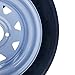 Motorhot 2 pcs 5.30x12 Bias Trailer Tires & Rims 12 inch LRC 6 Ply 4 Lug White Trailer Wheels 5.30-12