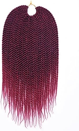 Afro Twist Crochet Hair 14Inch 30Strands Havana 7Packs Mambo Twist Crochet Braids Synthetic Crochet Braiding Hair Extensions 60g/pack (T1B/BUG)