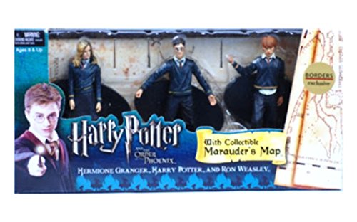 Harry Potter and the Order of the Phoenix - 3 figures (Hermione, Harry, Ron) with Marauder's Map