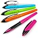 Uni-Ball AIR Micro - 0.5mm Fine Rollerball - Blue Ink - Assorted Barrels - 5 Pack