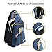 MOSISO Sling Backpack, Multipurpose Crossbody Shoulder Bag Travel Hiking Daypack, Teal, Medium