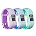 SKYLET Compatible with Garmin Vivofit 3 Vivofit JR JR.2 Bands, Pattern Soft Silicone Replacement Bands Compatible with Garmin vivofit JR JR.2 Bands Buckle Women Men Kids (Purple Blue Green, Small)