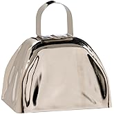 Amscan Silver Cow Bell - 3" x 3" (1 Count) - Premium Quality Metal & Multipurpose Use For Livestock, Farmhouse Decor & Events