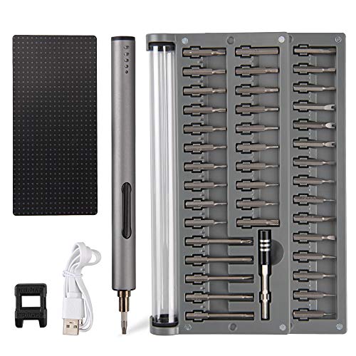 Mini Precision Electric Screwdriver, Small Cordless Automatic Screwdriver Set with 55 Precision Bits, Portable Electric Power Screw Driver For Laptop PC Cellphone Small Devices Repair Tools - Thumbnail 7