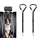 Mkono Dog Seat Belt, 2 Pack Adjustable Durable Headrest Seatbelt Pet Dog Car Safety Harness Restraint with Elastic Nylon Bungee Buffer Vehicles Travel Daily Use, Black