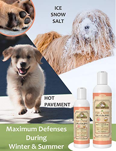 Dog Paw Balm Moisturizer. Natural Non Wax Snout Soother for Dogs, Protection Cream for Winter Snow and Summer Heat. Dog Nose Balm Preferred by Mushers, the Ideal Paws Lotion Complement for Dog Booties