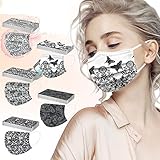 50 Pack Lace Pattern Disposable Face_Masks with 3