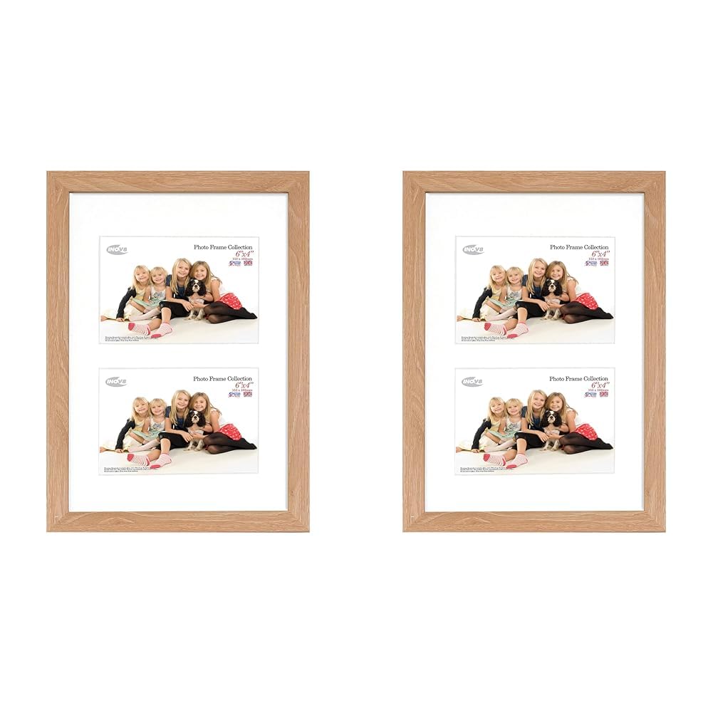 Inov8 Framing Photo Frame, Dense wood, Lime Oak, 12"x8" (30.48cm x 20.32cm) (Pack of 2)