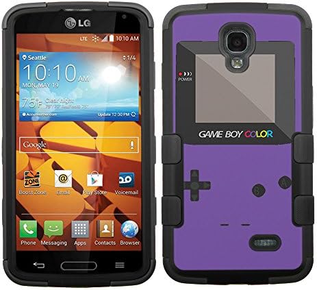 LG Volt Case by UNIQUITI - TuMax Hybrid Cover(Black) - DESIGN (Purple Game Boy)