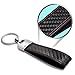 iPick Image Made for Honda Civic Type R Real Black Carbon Fiber Loop Strap Key Chain with Red Stitching