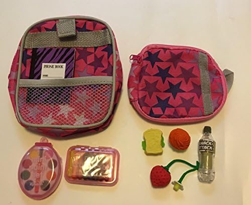 18" Doll Star Backpack &amp; Lunchbox With Accessories. Fits American Girl Doll.