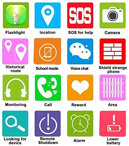 Enow Kids Smart Watch, LBS Tracker for Boys Girls with SOS Call Camera Flashlight Alarm Activity 1.44\'\' Touch Screen SIM Card Slot Electronic Smartwatch for Android/iOS (Blue)