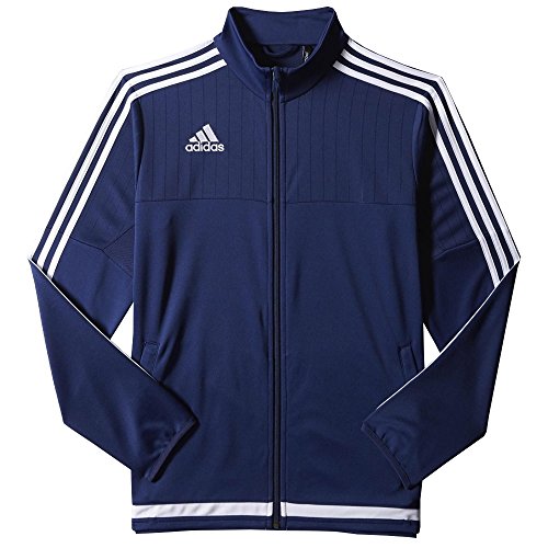 adidas Women's Soccer Tiro 15 Training Jacket, Dark Blue/White/New Navy, Small