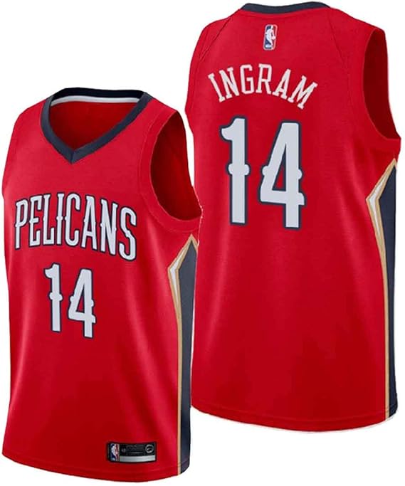 Men's T-Shirt Pelicans Ingram # 14 Jerseys Brandon Jersey Summer New Multiple Colors to Choose 