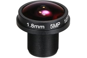 Fisheye Lens 1.8mm, F2.0 180°Wide Angle Fish Eye Lens Phone Camera Lens with 5.0 MP M12 Mount Resolution Mirrorless Camera Le