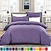 SUSYBAO Purple Duvet Cover Twin 100% Cotton 2 Pcs Set 1 Soft Lavender Duvet Cover with Zipper Ties 1 Pillow Sham Vintage Farmhouse Lilac Purple Bedding Set Soft Lightweight