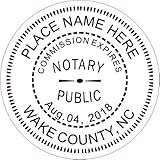 NEW IMPRUE Round Self-Inking NOTARY SEAL RUBBER STAMP - North Carolina