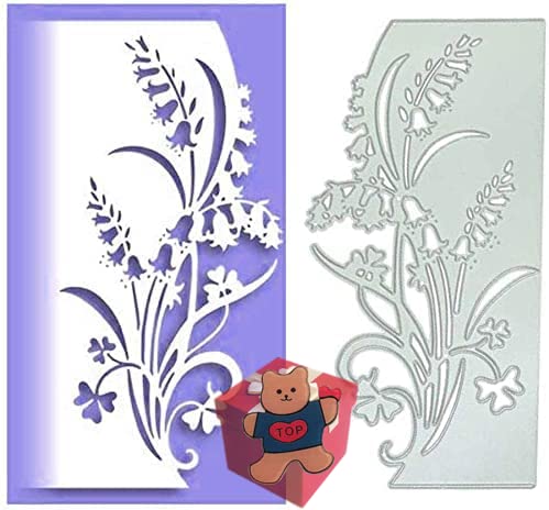 AOOL Flower Leaf Die Cuts, Flower Leaf Cutting Dies Cut Stencils for DIY Scrapbooking Album Decorative Wedding Invitation Paper Dies Card Making, Matte Platinum