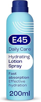 E45 Hydrating Lotion Spray 200ml for Dry Skin – Fast Absorbing, Fragrance Free