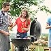 TACKLIFE Charcoal Grill, BBQ Grill, 22.5 inch Diameter Double-Layer Grid Portable Grill, Reinforced 1.25 inch Thickened Steel Support Frame, with One-Touch Clean System(Ash Catcher) and Storage Shelf