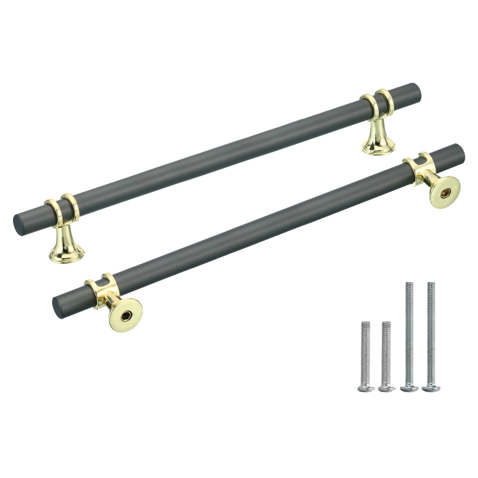 uxcell 10 Pack Kitchen Pulls, Aluminum Handles Dresser Drawer Hardware Pulls 7.55 Inch (192mm) Hole Center for Kitchen, Living Room, Bathroom, Grey