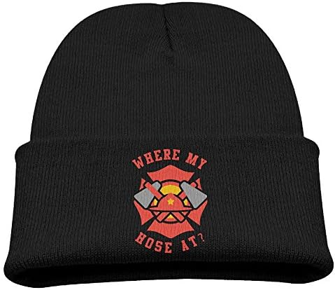 Where My Hose At Fireman Skull Caps Slouchy Beanies Hats For Unisex Children