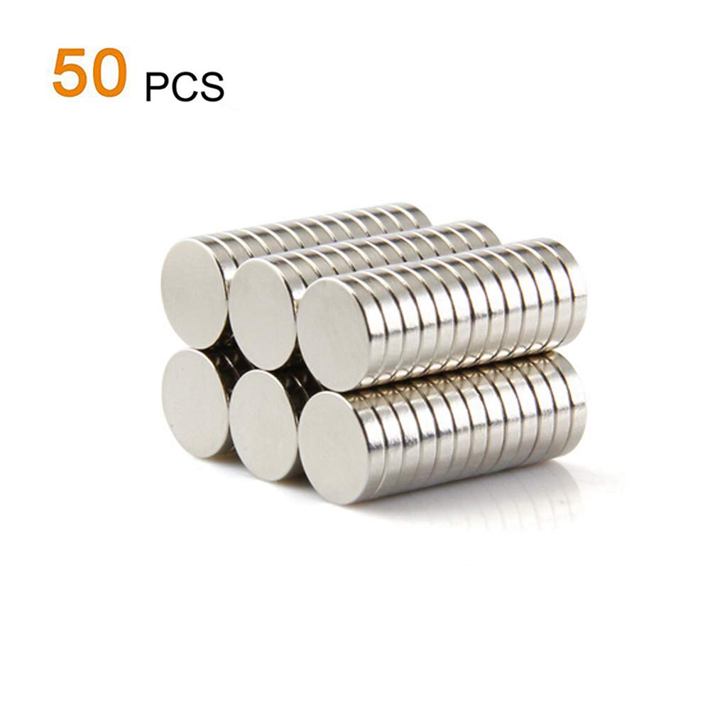 Yizhet 50 Pcs 10 * 2 mm Magnets, Neodymium, Small Mini yet Strong for Fridge Whiteboard, DIY, Craft, Postcard