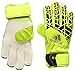 adidas Performance ACE Fingersave Junior Goalie Gloves, Solar Yellow/Black/Onix Grey, Size 5