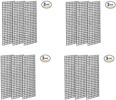 Econoco Commerical Grid Panels, 2' Width x 5' Height, White (Pack of 3) (Вundlе оf Fоur)