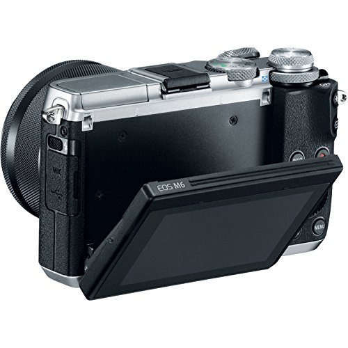Canon-M6-EOS-242MP-Mirrorless-Digital-Camera-with-EF-M-15-45mm-IS-STM-Lens-Silver-64GB-Extreme-SDXC-Memory-UHS-I-Card-Accessory-Bundle