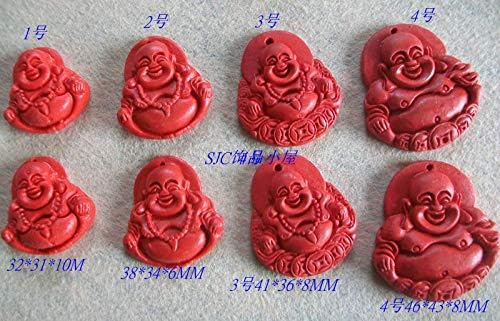 chinese wind carved cinnabar lacquer belly buddha necklace pendant chain car sweater Boutique beads hand (no 4