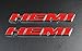 LZLRUN 2pcs Red B186 HEMI Emblem Decal Badge Sticker Dodge Charger Ram 1500 Challenger Jeep Grand Cherokee