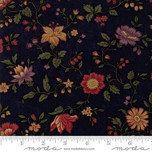 Natures Glory Navy Floral Kansas Troubles Fabric 9580-14 from Moda by The Yard