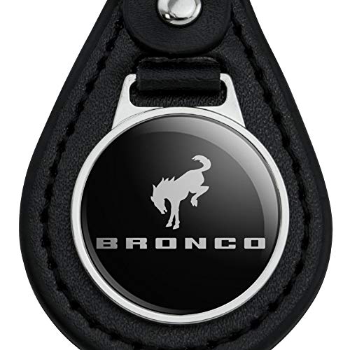 GRAPHICS MORE Ford Bronco Black Leather Keychain Collection in