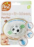 Razbaby Keep-It-Kleen Pacifier, Soccer Ball, 0-36 Months