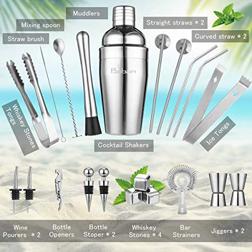 22 Teiliges Shaker Cocktail Set 550ML | Cocktail Shaker Set Edelstahl | Cocktailshaker Geschenk Cocktail Bar Set… – Bild 8