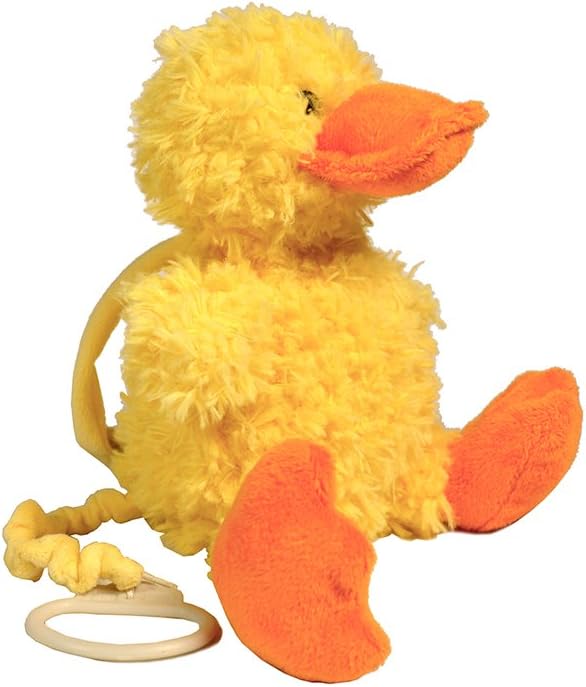 Baberoo Softest Stuffed Animal Plush Toy Duck Musical Soother for Babies and Children, 10 Inches
