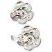 ELEGANTPARK AF Rhinestone Shoe Clips for Women Pumps Rose Flower Party Wedding Shoe Decorations Accessories Clips Silver 2 Pcs
