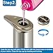 Costech Automatic Soap Dispenser, Auto Sensor Touchless Soap Dispenser with Brushed Stainless-Steel, Fingerprint Resistant Coating, and Waterproof Base Perfect for use in Bathrooms (2 Pack)