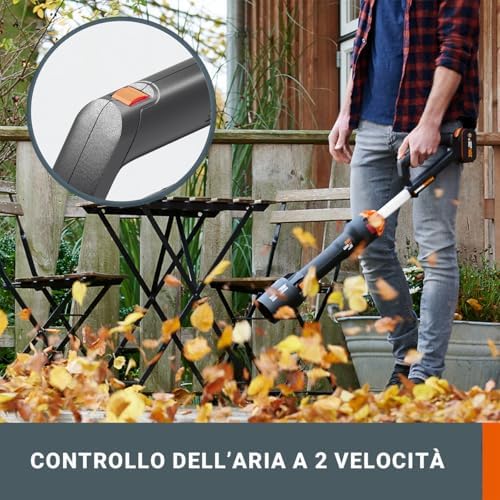 WG543E.9 Soffiatore a batteria 20V, senza batteria e caricabatterie