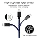 Lightning Cable,[3 Pack] Peslleey iPhone Charger to USB Syncing and Charging Cable Data Nylon Braided Cord Charger for iPhone 8/8 Plus7/7 Plus/6/6 Plus/6s/6s Plus/5/5s/5c/SE(Blue+Black).
