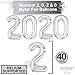 Silver 2020 Balloons Decorations Banner - Large, Pack of 29 | Star Mylar Foil | Black Silver Latex Ballon Supplies Kit | Graduations Party Supplies Kit, New Years Eve Party Supplies 2020, Home Office