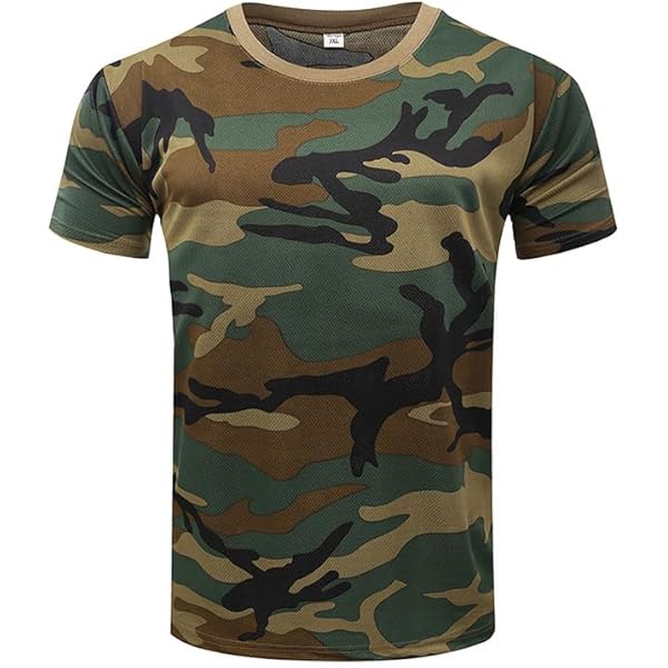 Kurzarm-T-Shirt Für Herren Camouflage-T-Shirt Taktisches Camouflage-T