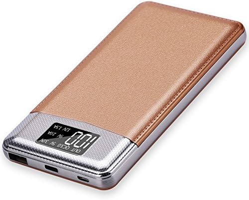 PowerCore 10000mah With USB-C Port Quick Charge 3.0 Power Bank Portable Charger With Qualcomm Quick Charge 3.0, LED Screen. 3-1 USB Cable Included,for Samsung, iPhone, ,iPad ,Android Phones, etc.Gold