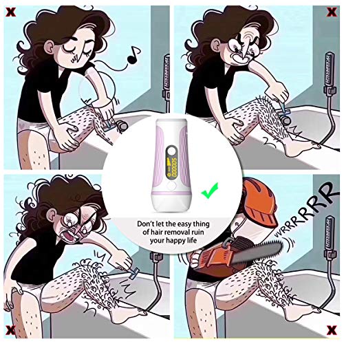IPL Permanent Hair Removal 500,000 Flashes Painless IPL laser Hair Removal for Women & Man Facial Body Professional Laser Epilator Home Use,Pink - Thumbnail 6