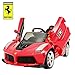 Uenjoy 12V Ferrari FXX K Kids Electric Ride On Cars Motorized Vehicles w/Remote Control,Leather Seat, LED Lights, Music, Aux, Horn, Butterfly Doors,Red