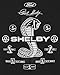 JH Design Men's Shelby Cobra T-Shirt Short Sleeve Black Crew Neck Shirt (Large, Black)